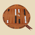 Backgammon – handgefertigtes Spiel auf graviertem Kunstleder